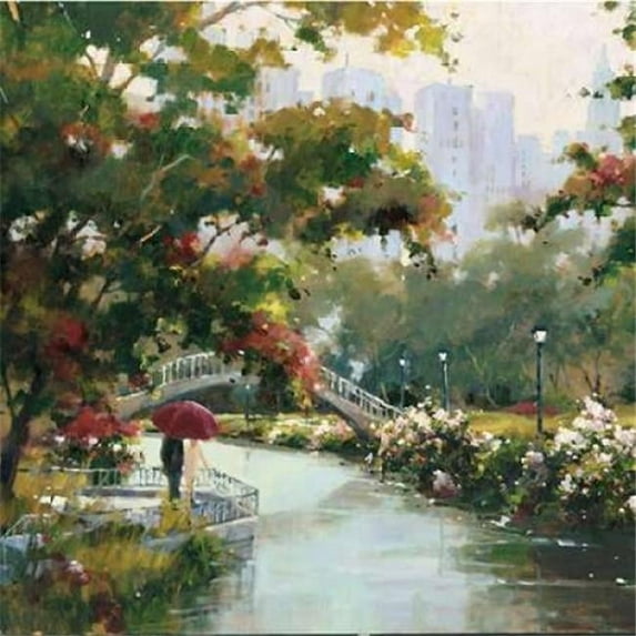 Art In Motion View From The Park Poster Print by Marilyn Simandle - 24 x 24 - Large