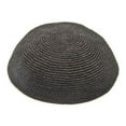 thumbnail image 1 of Art Judaica 16211 16 cm Thick Black Kippah with Holes, 1 of 1
