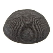 Art Judaica 16211 16 cm Thick Black Kippah with Holes