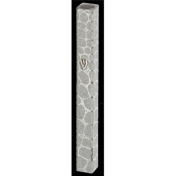 Art Judaica 23409 12 cm Aluminum Mezuzah Cover, Bubbles