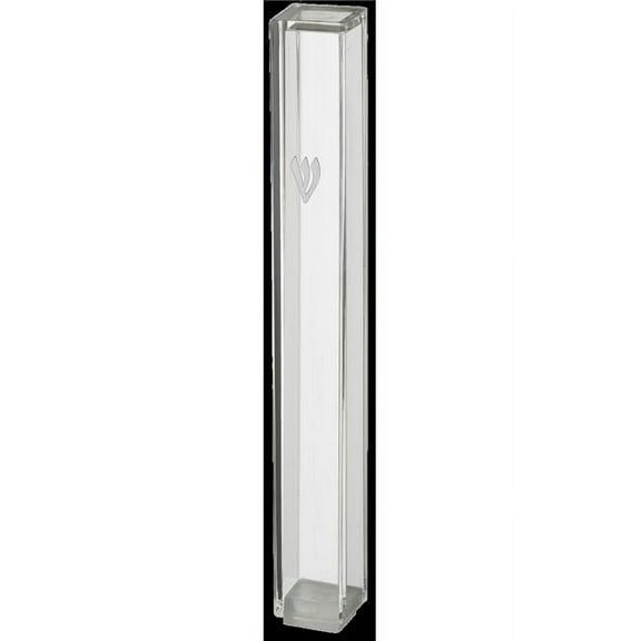 Art Judaica 23545 12 cm Transparent Plastic Mezuzah with Rubber Cork