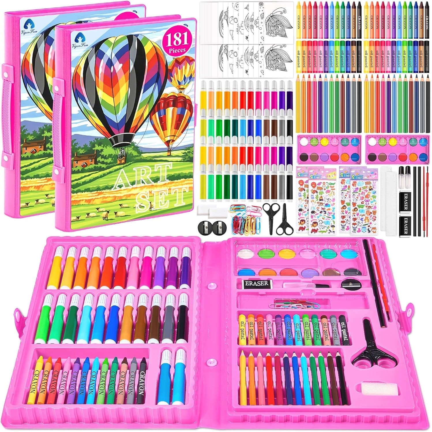 Vigorfun Art Kit 121 Piece Drawing Painting Art Supplies for Kids