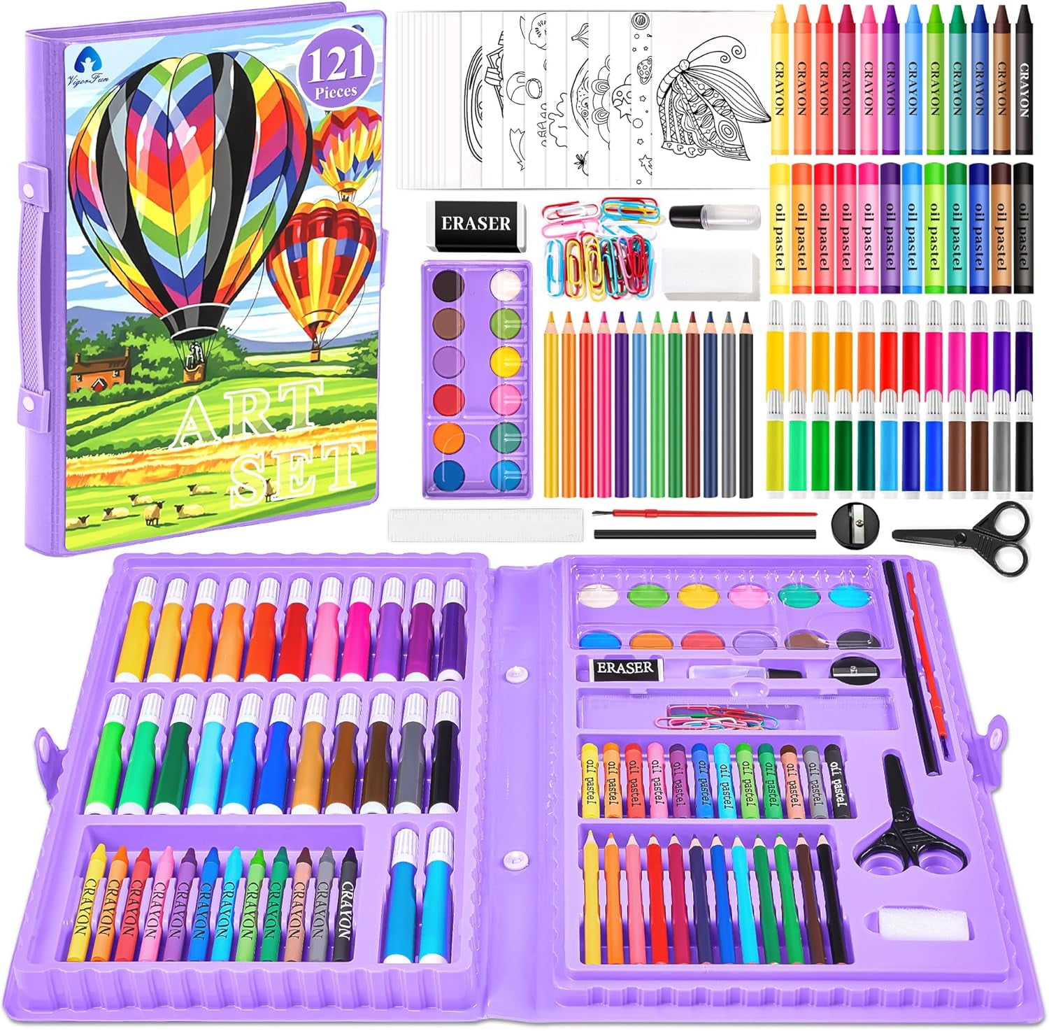 神アートCOLORFUL＊ 4セット Art-Kit-Vigorfun-121-Piece-