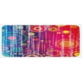 thumbnail image 1 of Art Kitchen Mat, Grunge Inspired Abstract Vivid Circles Forming Expression Psychedelic Art, Plush Decorative Kitchen Mat with Non Slip Backing, 47" X 19", Royal Blue Red, by Ambesonne, 1 of 1