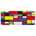 thumbnail image 1 of Art Kitchen Mat, Mondrianesque Pop Design with Colorful Squares Lively Colors Geometric Shapes Print, Plush Decorative Kitchen Mat with Non Slip Backing, 47" X 19", Multicolor, by Ambesonne, 1 of 1