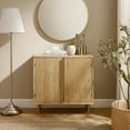 thumbnail image 1 of Art Leon 2 Drawer Console Table Rustic Buffet Cabinet Kitchen Table Pine Wood Finished, 1 of 7