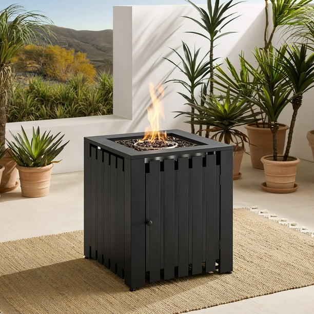 Art Leon 23.6in Gas Fire Pit Table 40,000 BTU Outdoor Stainless Steel