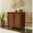 thumbnail image 1 of Art Leon Home Sideboard Buffet Cabinet Rattan Decoration Wood Finish Brown, 1 of 8