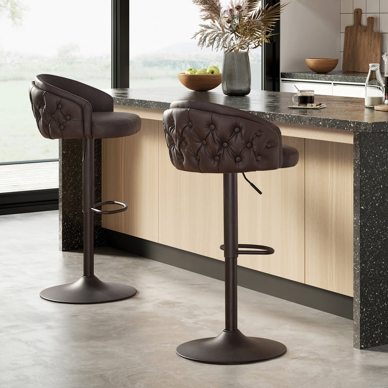 Art Leon Modern Swivel Bar Stools Set of ,Adjustable Height