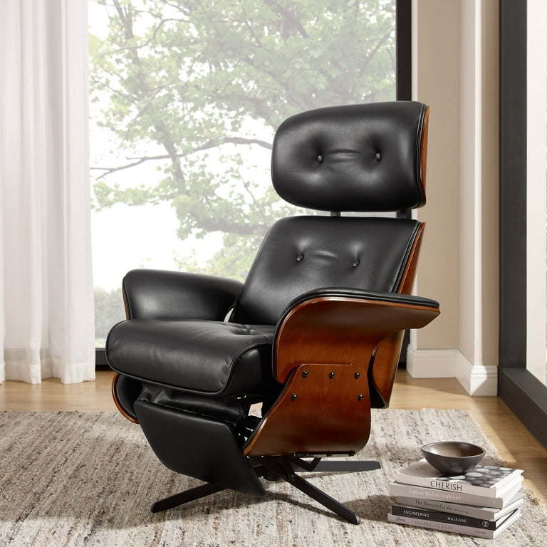 Art Leon High Weight Capacity Power Recliner Chair Faux Leather with Swivel Footrest Walmart