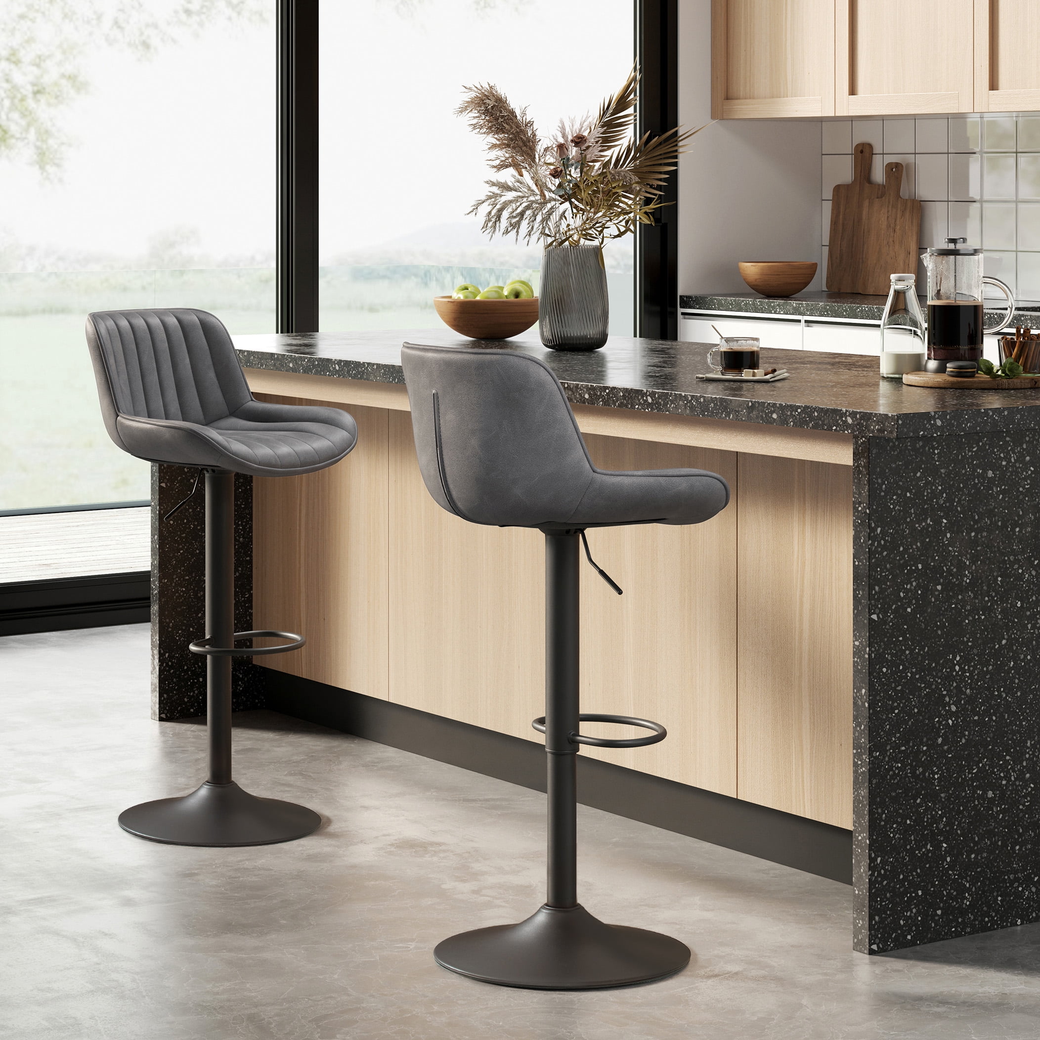 Rustic gray bar stools sale