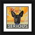 thumbnail image 1 of Art Licensing Studio 12x12 Black Ornate Wood Framed with Double Matting Museum Art Print Titled - Dog days - llittle black pup, 1 of 4