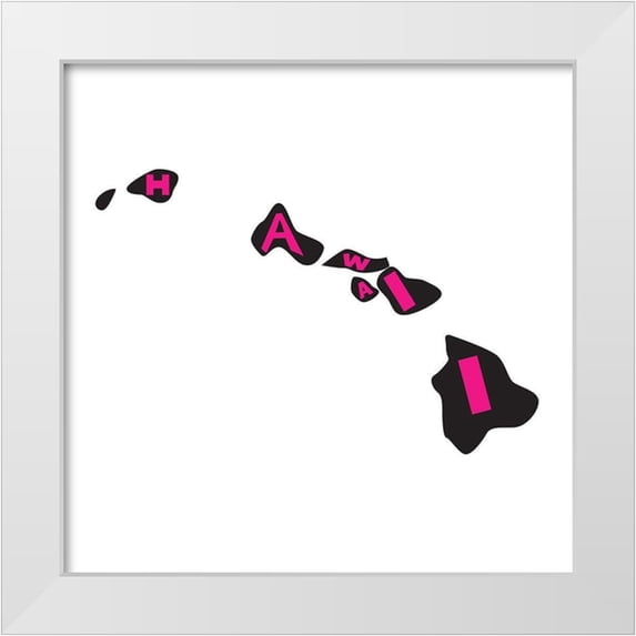 Art Licensing Studio 12x12 White Modern Wood Framed Museum Art Print Titled - Hawaii