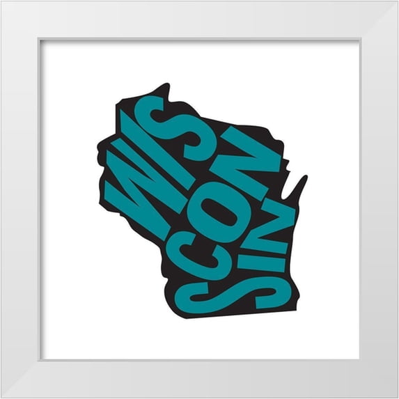 Art Licensing Studio 12x12 White Modern Wood Framed Museum Art Print Titled - Wisconsin