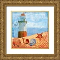 thumbnail image 1 of Art Licensing Studio 15x15 Gold Ornate Wood Framed with Double Matting Museum Art Print Titled - Ocean Breeze Lighthouse, 1 of 4