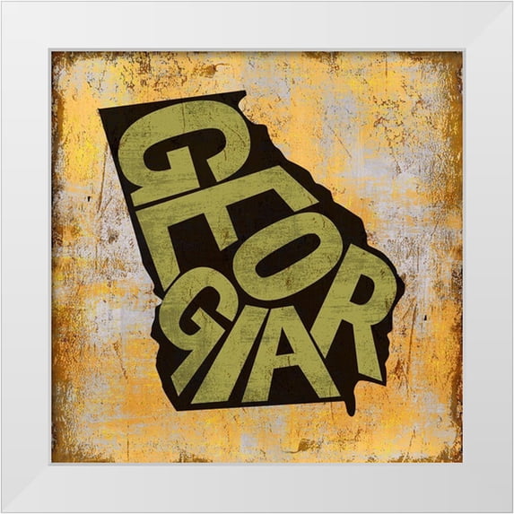 Art Licensing Studio 15x15 White Modern Wood Framed Museum Art Print Titled - Georgia
