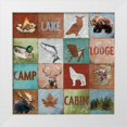 thumbnail image 1 of Art Licensing Studio 15x15 White Modern Wood Framed Museum Art Print Titled - North Woods Squares, 1 of 4