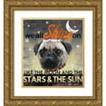 thumbnail image 1 of Art Licensing Studio 15x16 Gold Ornate Wood Framed with Double Matting Museum Art Print Titled - Dog Days - Pug pup, 1 of 4