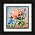 thumbnail image 1 of Art Licensing Studio 20x20 Black Ornate Wood Framed with Double Matting Museum Art Print Titled - Botanique with Peony, 1 of 4