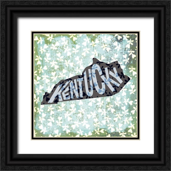 Art Licensing Studio 20x20 Black Ornate Wood Framed with Double Matting Museum Art Print Titled - Kentucky