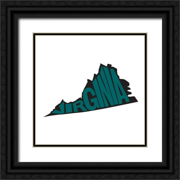 Art Licensing Studio 20x20 Black Ornate Wood Framed with Double Matting Museum Art Print Titled - Virginia