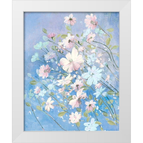 Art Licensing Studio 20x24 White Modern Wood Framed Museum Art Print Titled - Spring Morning in Blue
