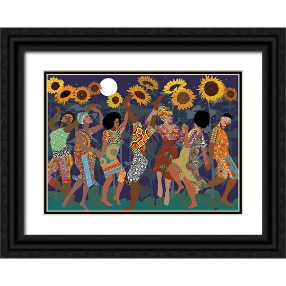 Art Licensing Studio 24x18 Black Ornate Wood Framed with Double Matting Museum Art Print Titled - Dancing Under the Stars