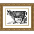 thumbnail image 1 of Art Licensing Studio 24x18 Gold Ornate Wood Framed with Double Matting Museum Art Print Titled - The Happy Cow, 1 of 4