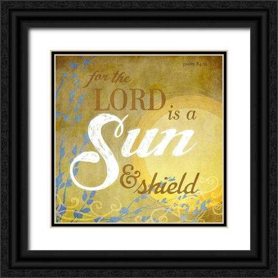 Art Licensing Studio 26x26 Black Ornate Wood Framed with Double Matting Museum Art Print Titled - Psalm Sun