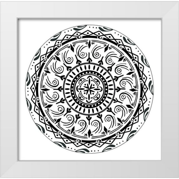 Art Licensing Studio 26x26 White Modern Wood Framed Museum Art Print Titled - Aerial Swirl Circle