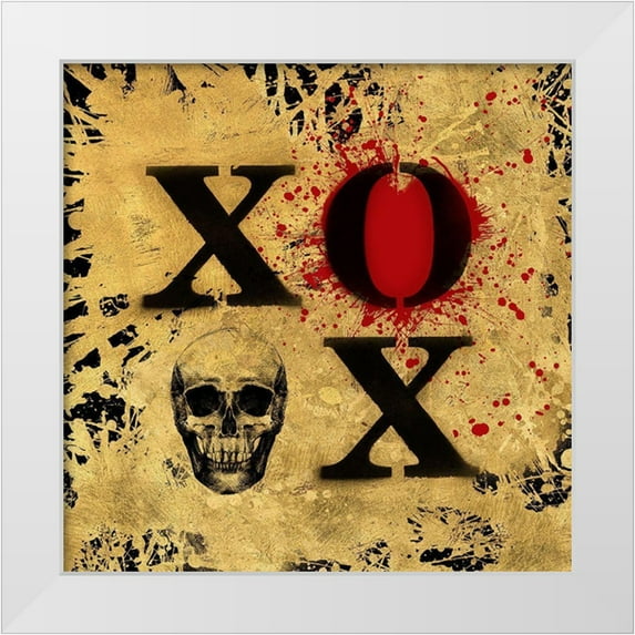Art Licensing Studio 26x26 White Modern Wood Framed Museum Art Print Titled - Heart of Gold V