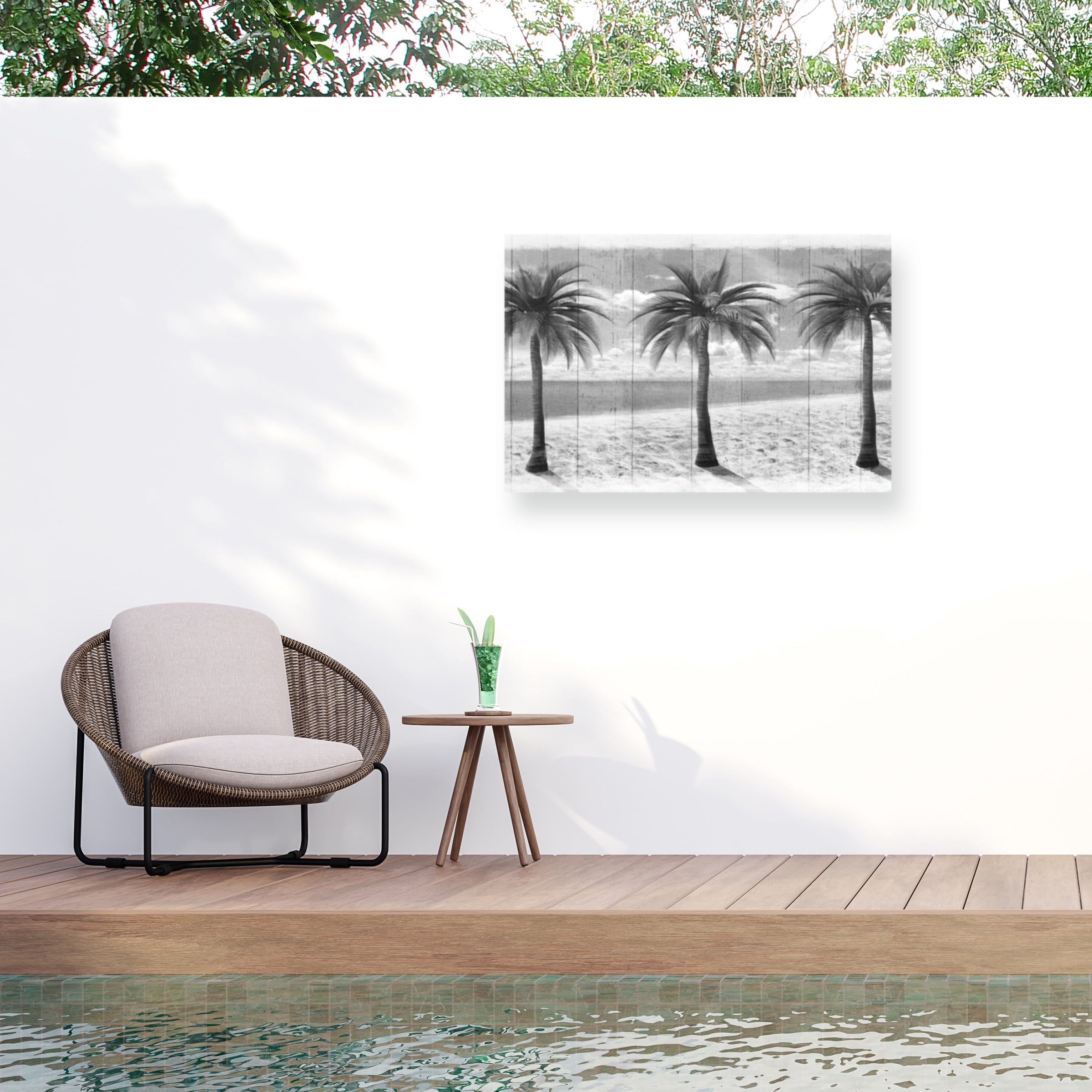 Art Licensing Studio '3 Island Palms ' Outdoor All-Weather Wall Decor
