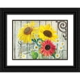 thumbnail image 1 of Art Licensing Studio 32x24 Black Ornate Wood Framed with Double Matting Museum Art Print Titled - Farm Seed Sunflowers, 1 of 4
