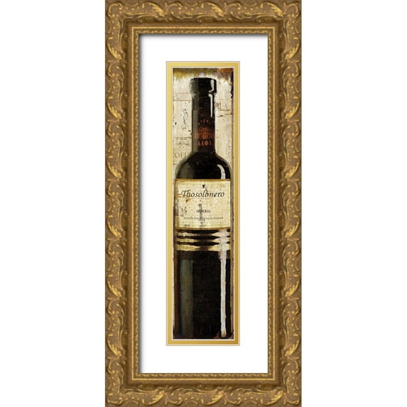 Art Licensing Studio 9x24 Gold Ornate Wood Framed with Double Matting Museum Art Print Titled - European Sample II-d