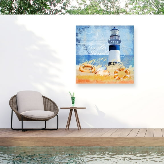 Art Licensing Studio 'Trade Winds Lighthouse' Outdoor Canvas 14x14