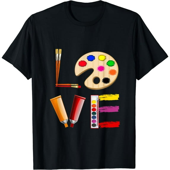 Art Love Gift for Teacher Artist Painter T-Shirt