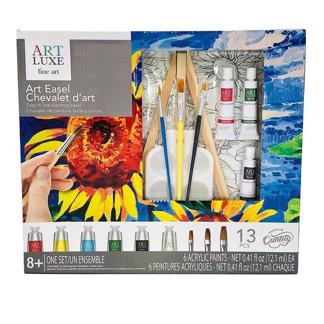 139pc Deluxe Artist Painting Set with Aluminum and Wood Easels