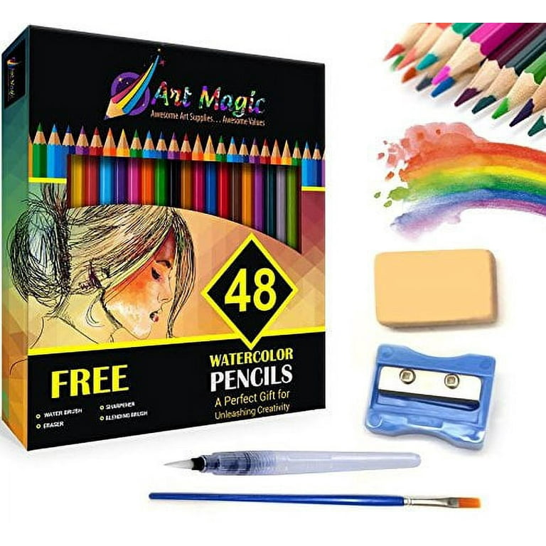The whole barrel of cartoon colored pencils 48 color water soluble oily  student painting pen kid art pencil school supplies gift