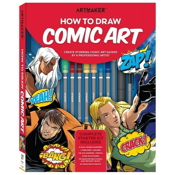 Art Maker How to Draw Comic Art Kit, (Hardcover)