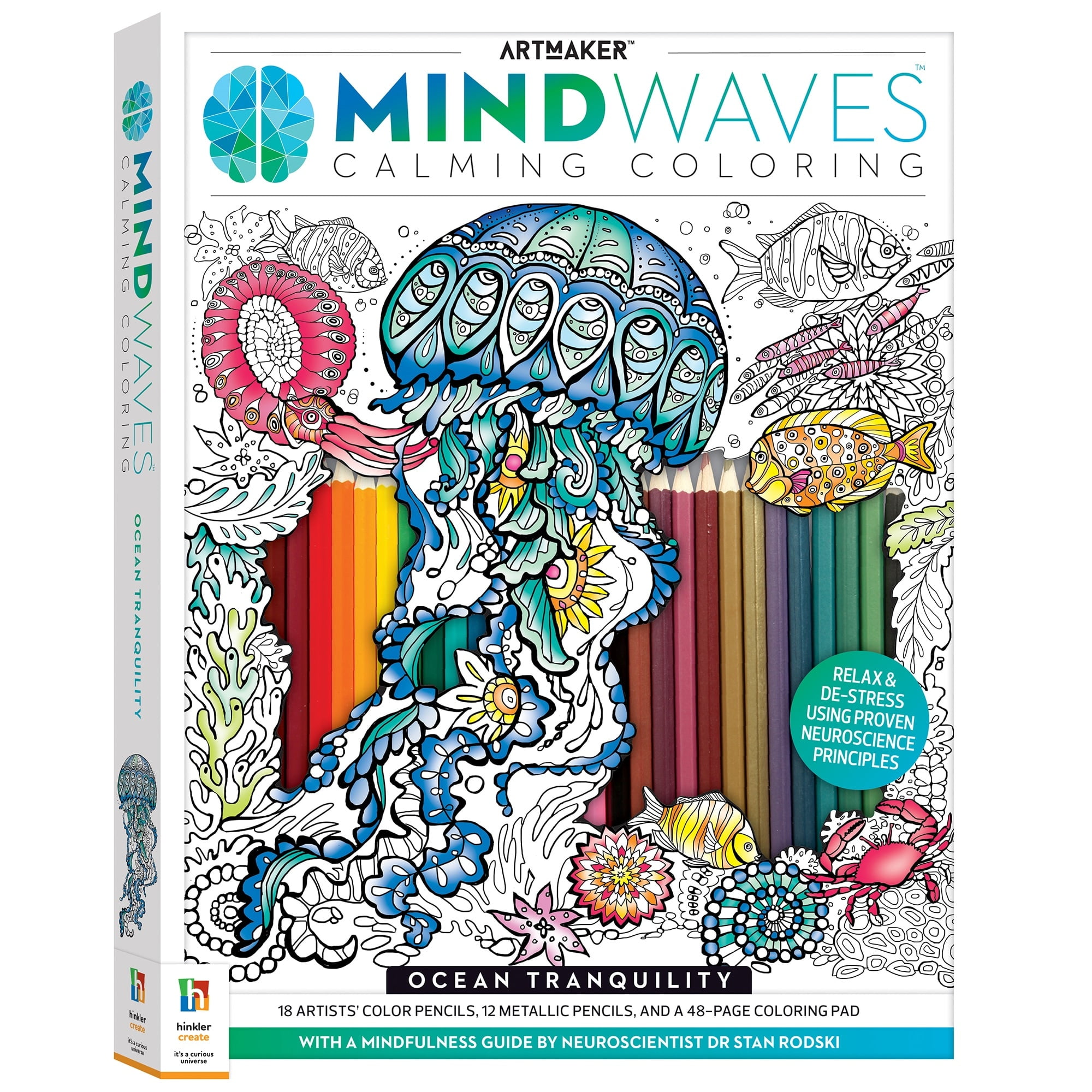 Art Maker: Mindwaves Coloring Kit: Ocean Tranquility - Adults