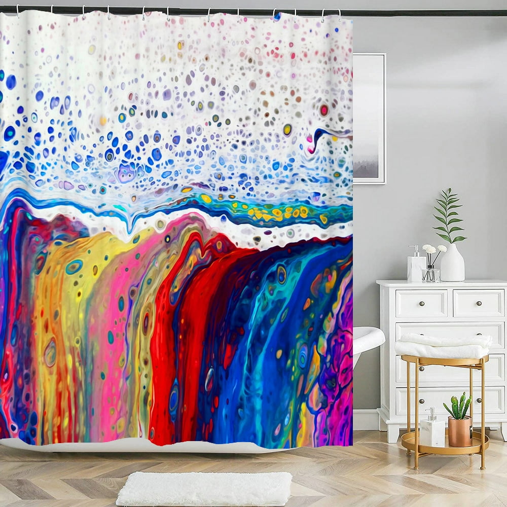 Art Marble Print Shower Curtain Waterproof Bathroom Curtain Modern