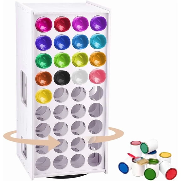 Art Marker Storage Rack for 36 Markers Markers Holder Storage with Divider Oil Pens Slots Rotatable Pigment Storage Holder Desk Art Storage for Home Classroom Office Decor Making DIY