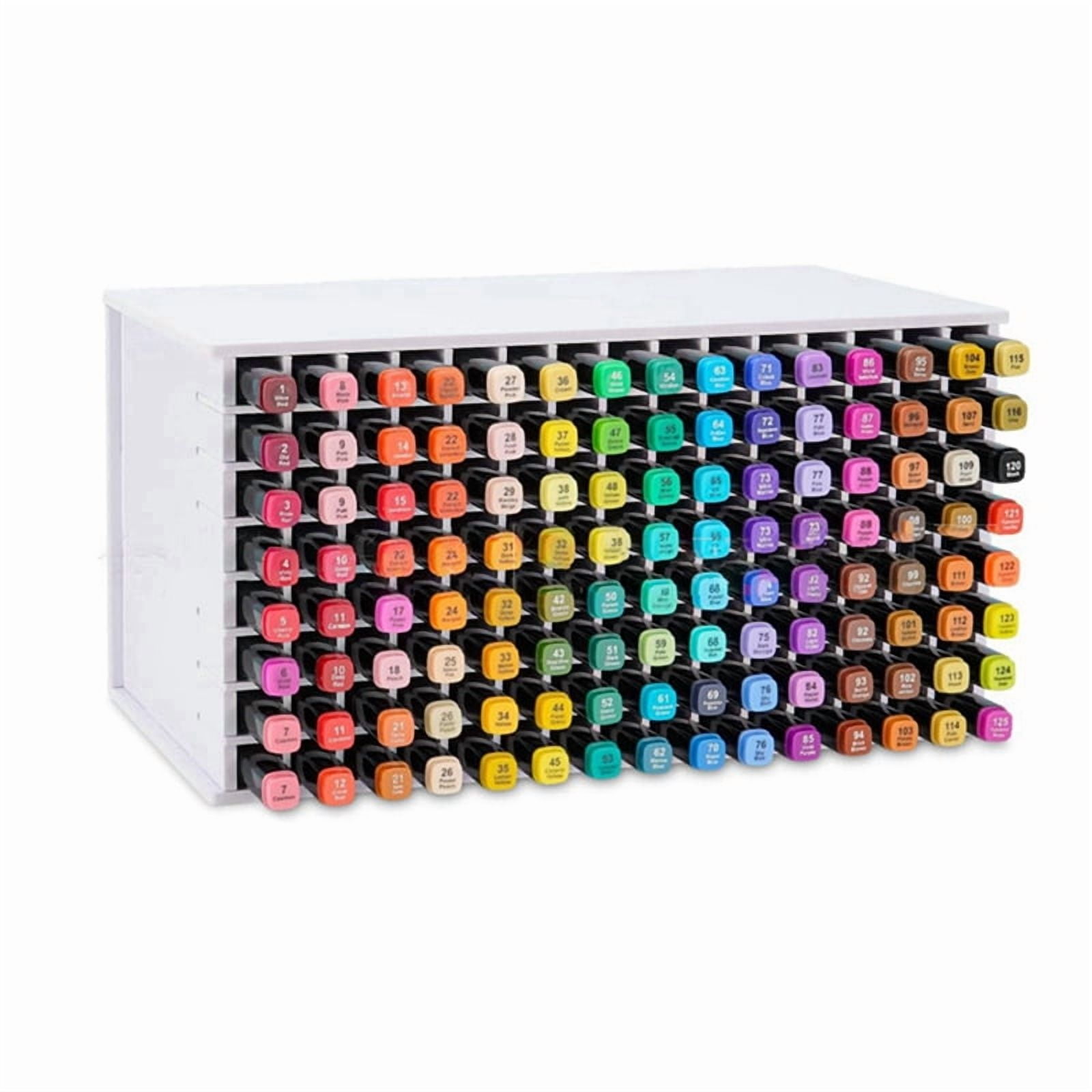 Art Marker Storage Rack for 72 Markers Watercolour Brushes Pens Color Pencils Organizer Holder for Desk