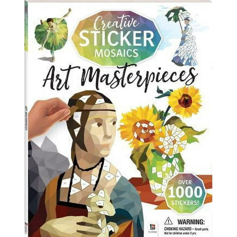 Crenstone Sticker by Number Book for Adults - Sticker Mosaic Book Featuring  16 Pictures and Over 400 Stickers | Mosaic Sticker Art for Adults