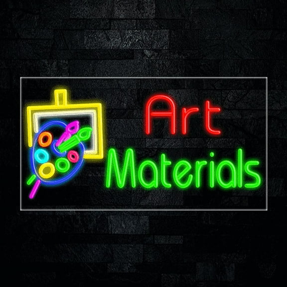 Art Materials LED Neon Sign 33"L x 18"H #31656