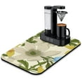 thumbnail image 1 of Art Meets Utility Daisy Floral Coffee Drying Mat, Absorbent Diatom Mud, Heat Resistant, Perfect as a Dish Drainer Mat & Small Drying Rack Mat, 19.5x12in, 1 of 7