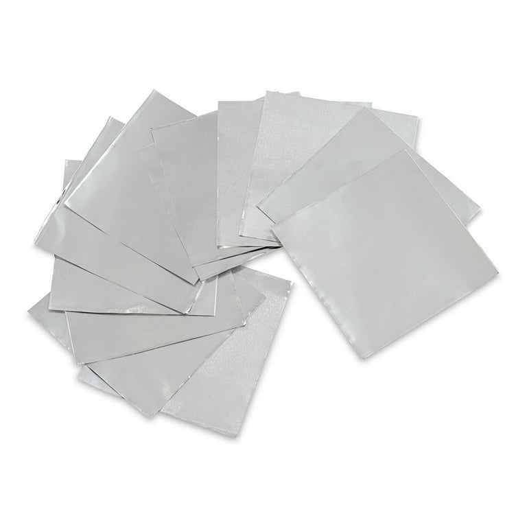 TRUArt Silver Card Stock Metallic Embossing Foil Sheets (8 x 12