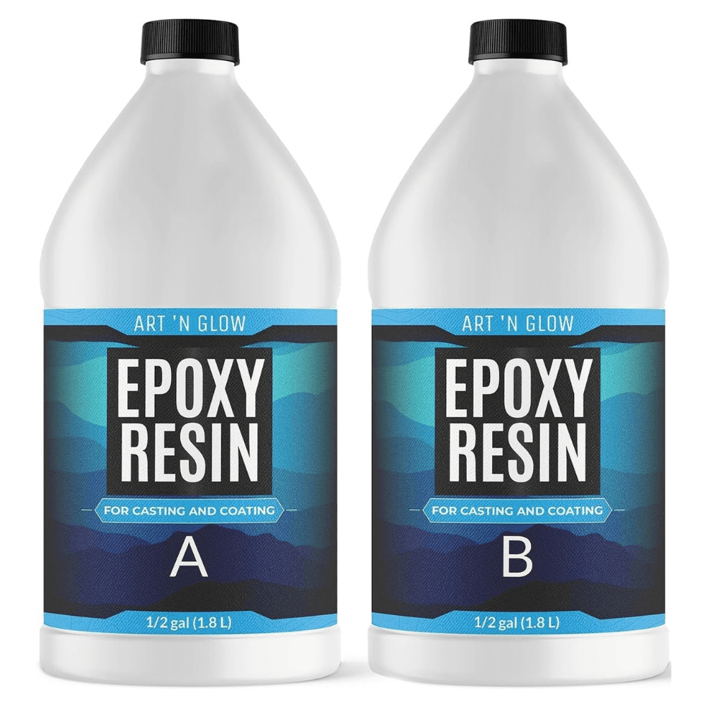 Art ‘N Glow Epoxy Resin for Clear Casting and Coating - 1 Gallon Kit - Perfect for Molds, Crafts, Tumblers, Jewelry, Wood - Food Safe, Bubble Free