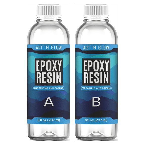 Art ‘N Glow Epoxy Resin for Clear Casting and Coating - 16 Ounce Kit - Perfect for Molds, Crafts, Tumblers, Jewelry, Wood - Food Safe,Bubble Free