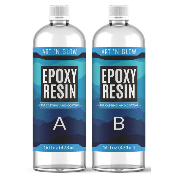 Art ‘N Glow Epoxy Resin for Clear Casting and Coating - 32 Ounce Kit - Perfect for Molds, Crafts, Tumblers, Jewelry, Wood - Food Safe, Bubble Free